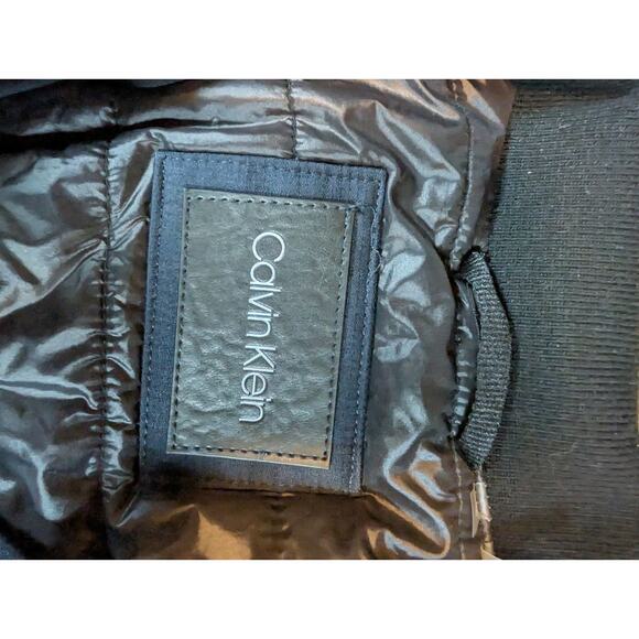 CALVIN KLEIN Men's M Navy Blue Bomber Flight Softshell Ripstop Jacket - Picture 7 of 9